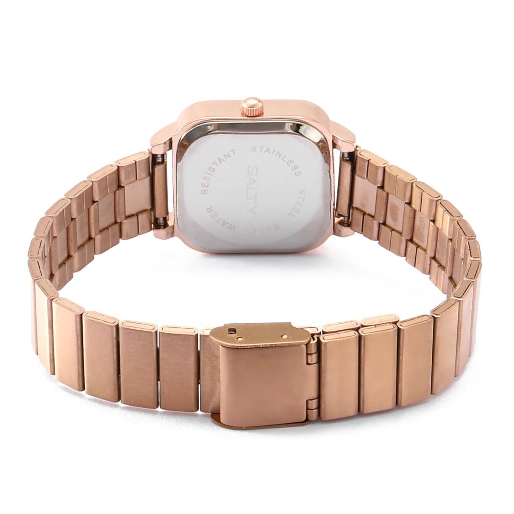 White Dial Rose Gold Analog Watch For Women : WT-S-0010-RG-WH