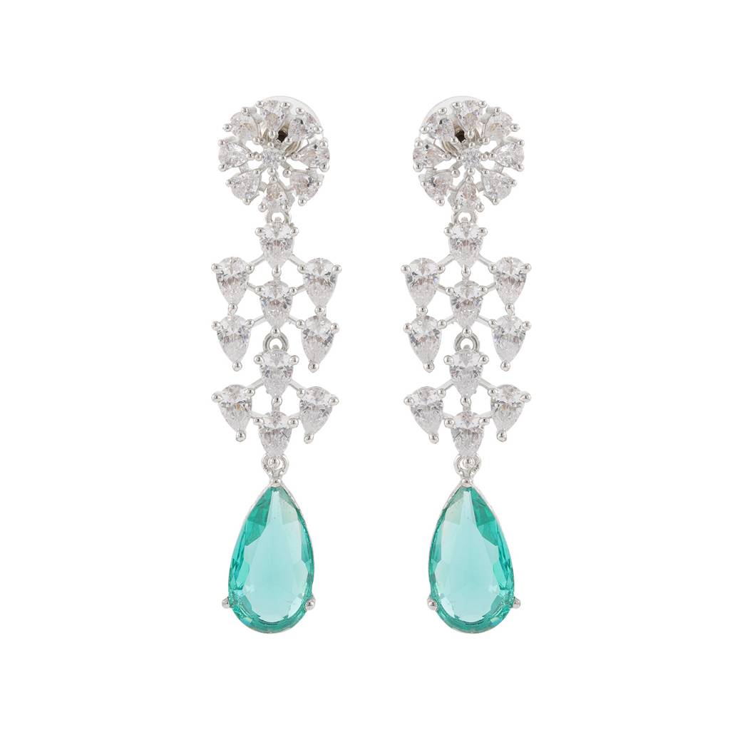 Sparkling Elegance Rang De Sitara Emerald Diamond Necklace Set : 8905124571202