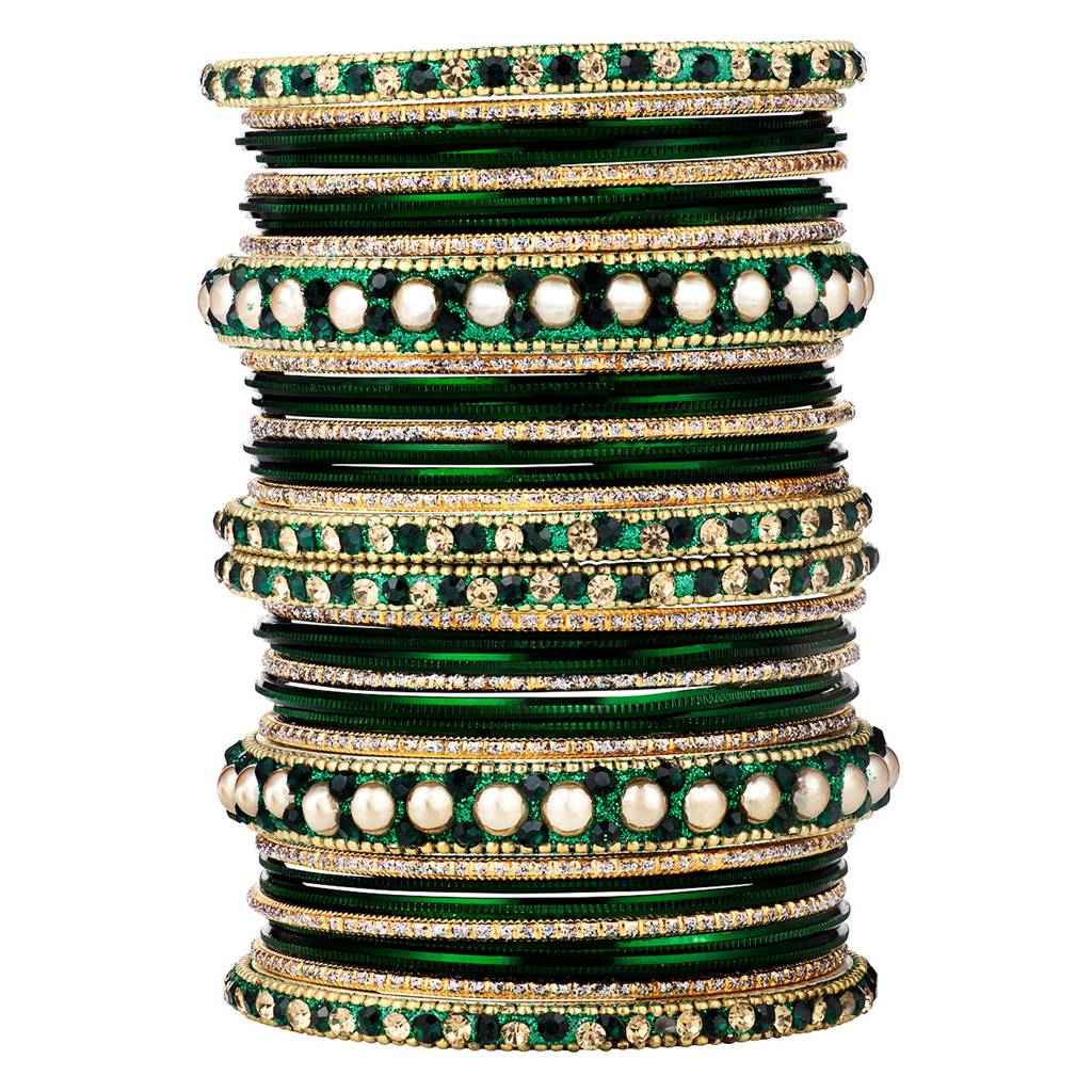 Metal Chuda Bangle Set For Women Wedding Bridal Indian Traditional Ethnic Jewellery : PF51B42G
