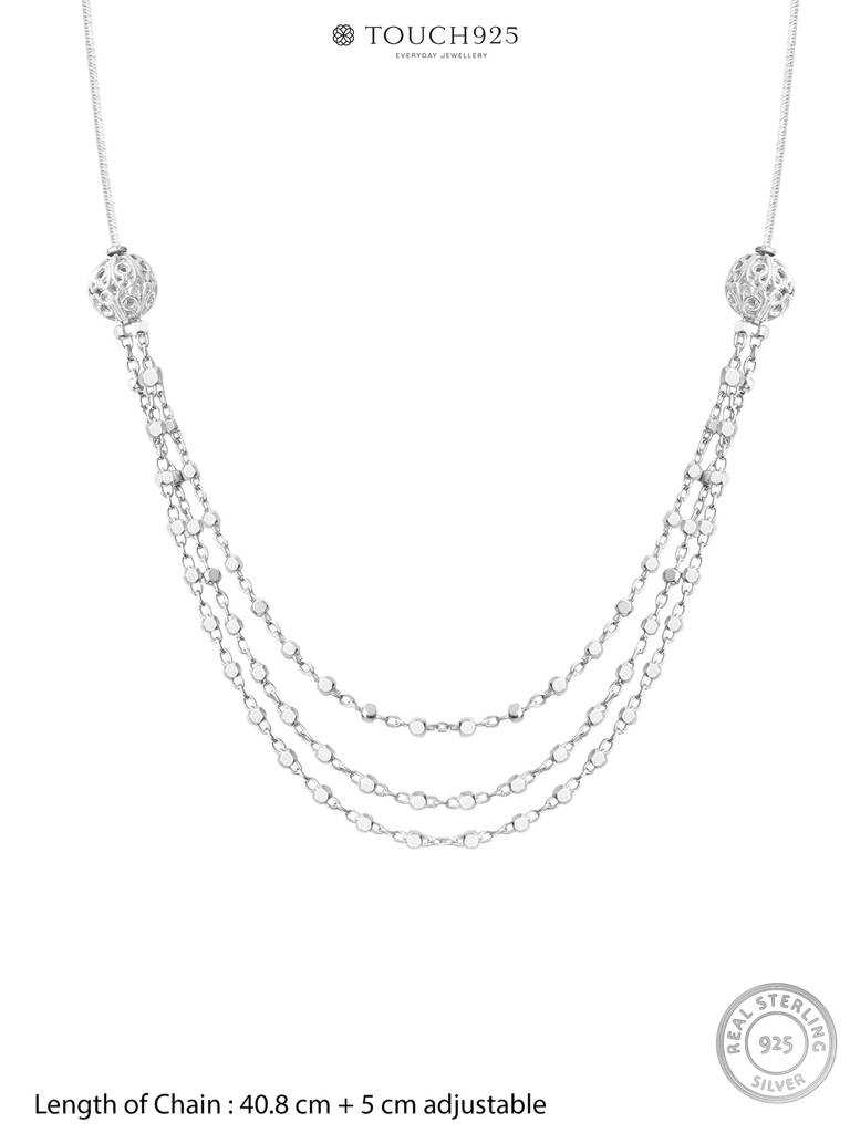 Silver Filigree Necklace : EPNC2286