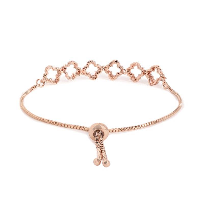 Sleek Clover Chain Bracelet | Cz For Everyday Glam : AD-164-RGWEBR