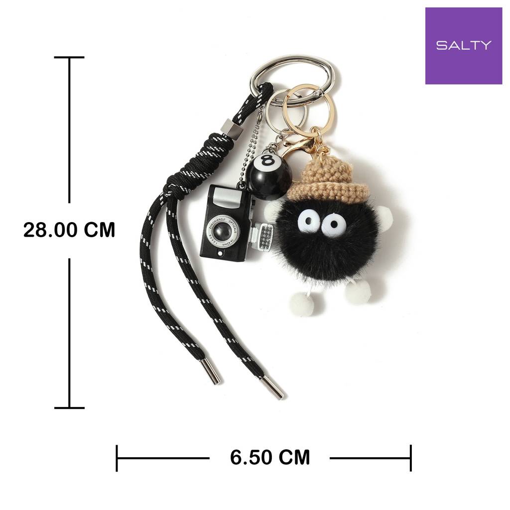 Mini Magic 8-Ball Crochet Beauty Bag Charm : C-BG-0002-BK