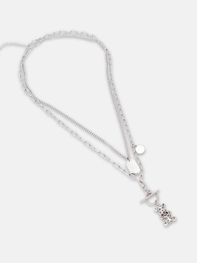 Men'S The Dollar Teddy Pendant Necklace - Metallic Silver : FAPD1207