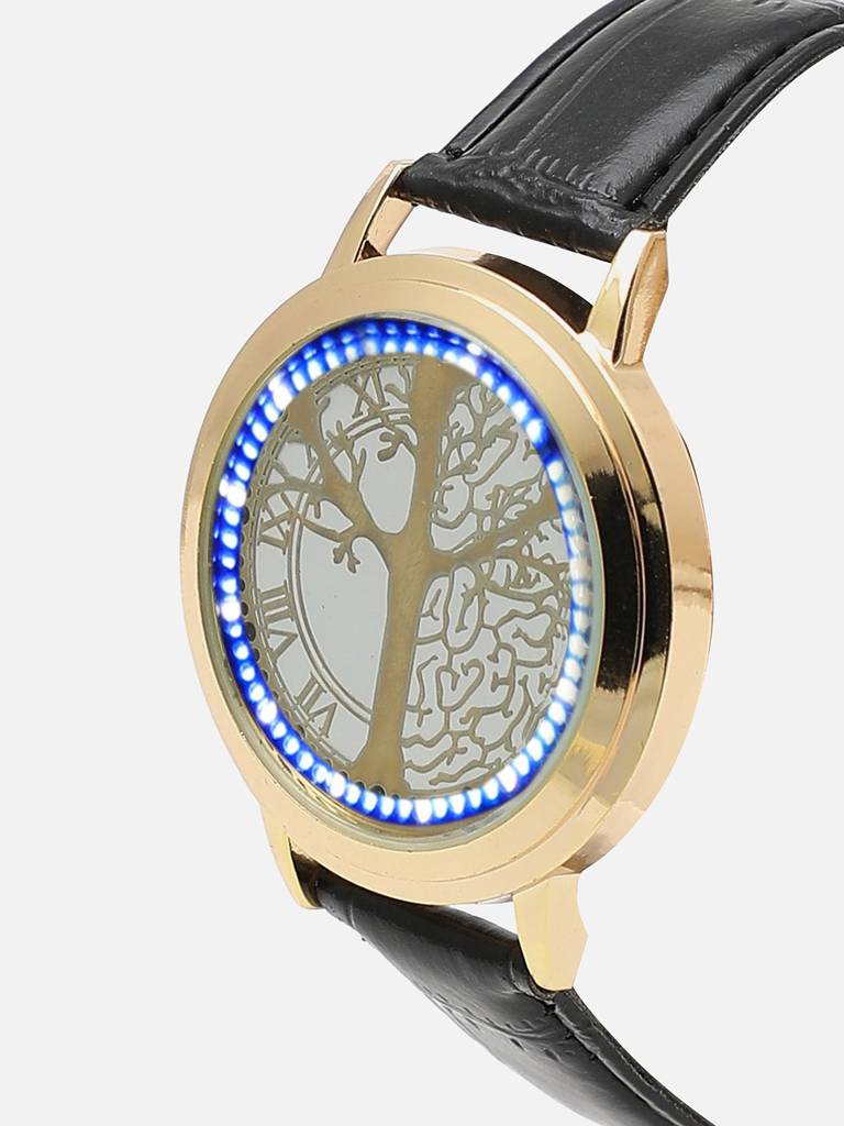 Black Analogue Watch : HSWC1054