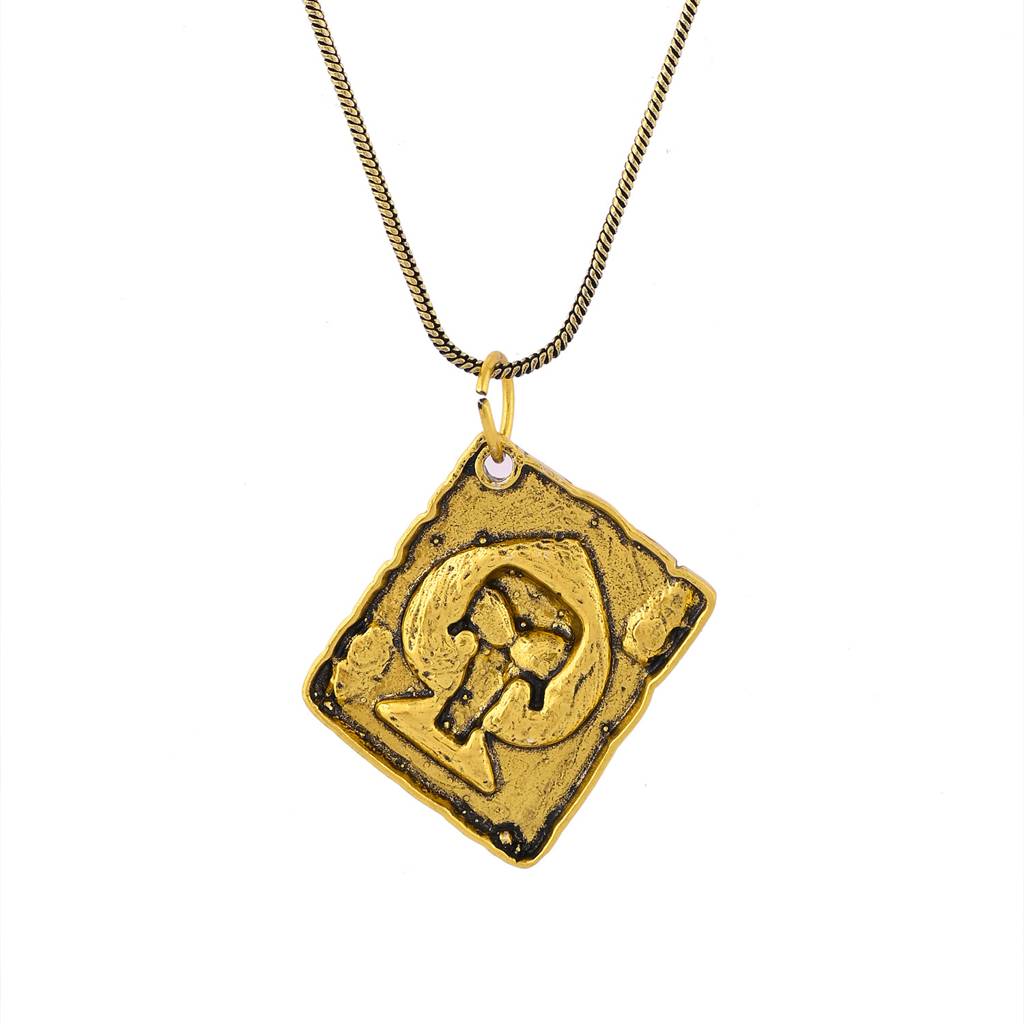 Statement Ace Skull Gold Oxidised Men’S Pendant : 8905124565485