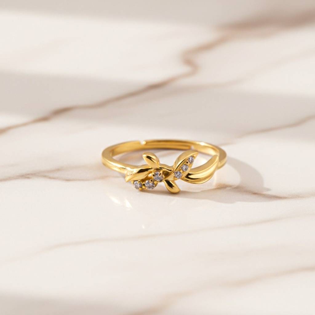 Silver Butterfly Motif Ring : ZLR-1116