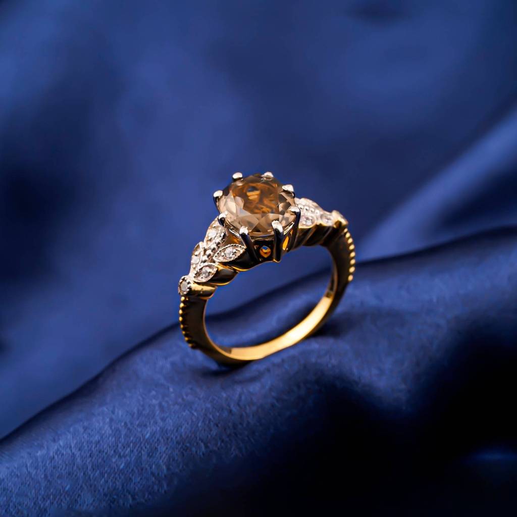 Silver Morganite Oval Halo Ring : ZLR-1198-10