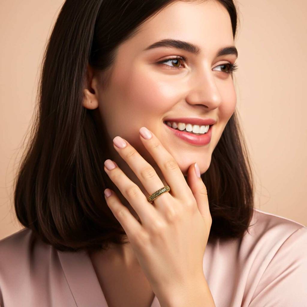 Silver Wide Band Designer Ring : ZLR-1237-10