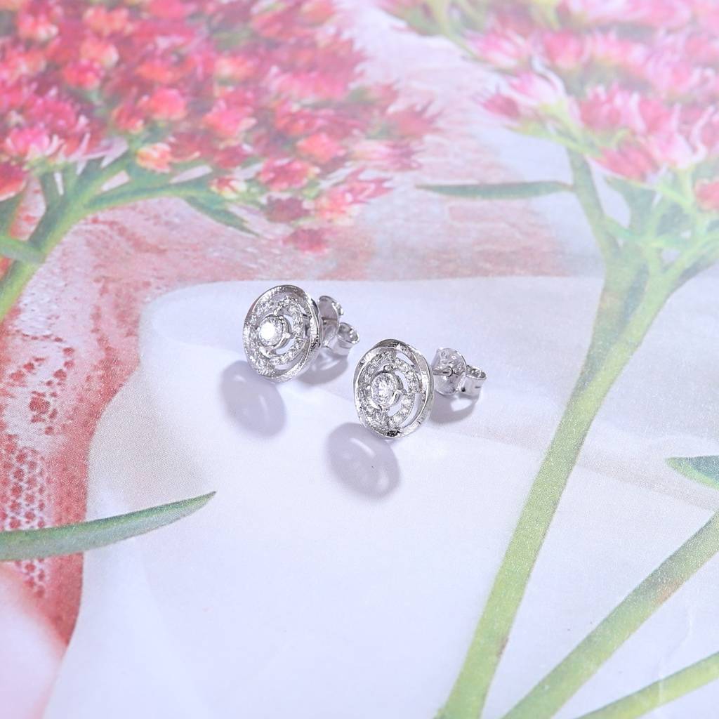 Iski Uski 925 Sterling Silver Fauna Classic Stud Earrings