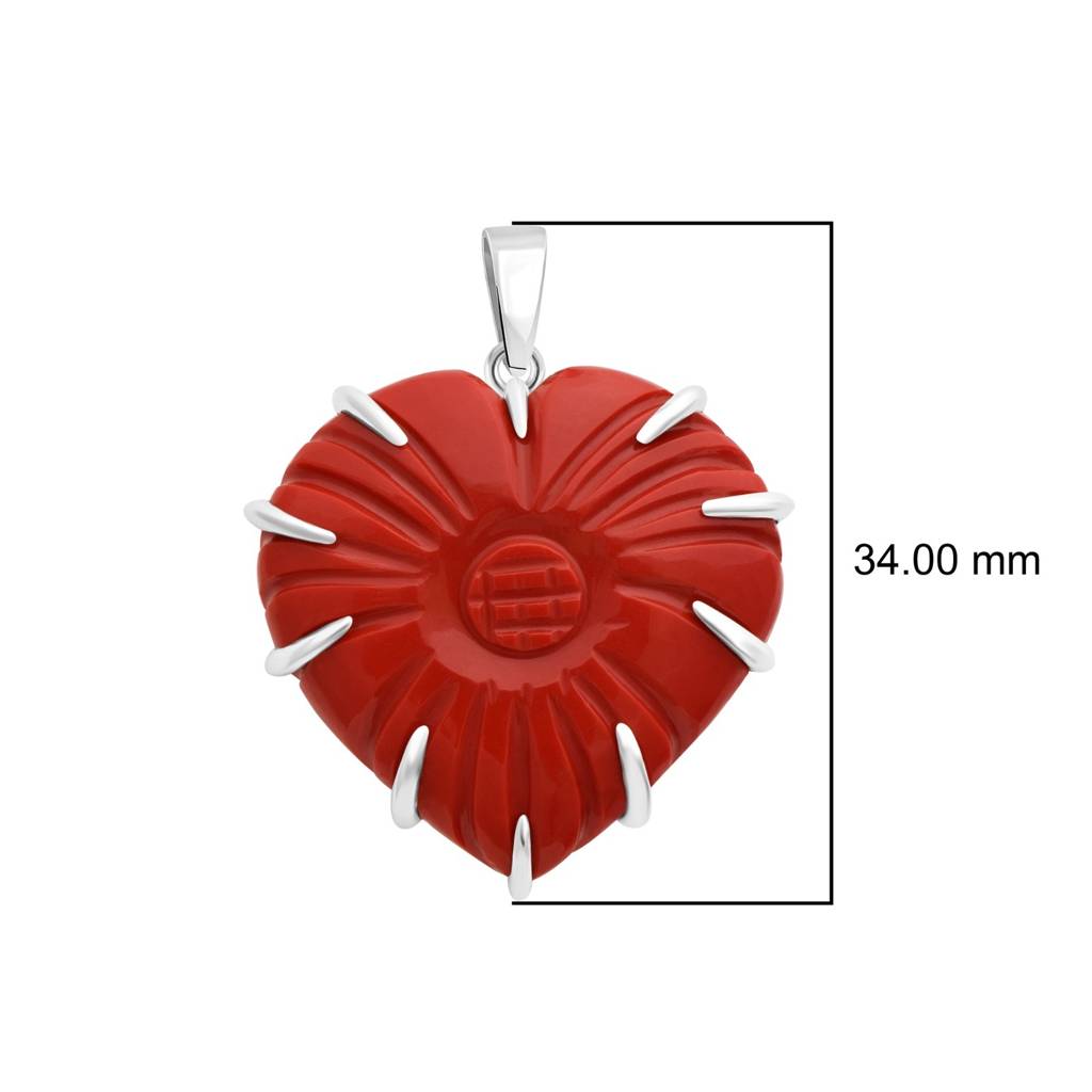 Handcarved Red Jasper Gemstone Pendant : RJ-PND-11