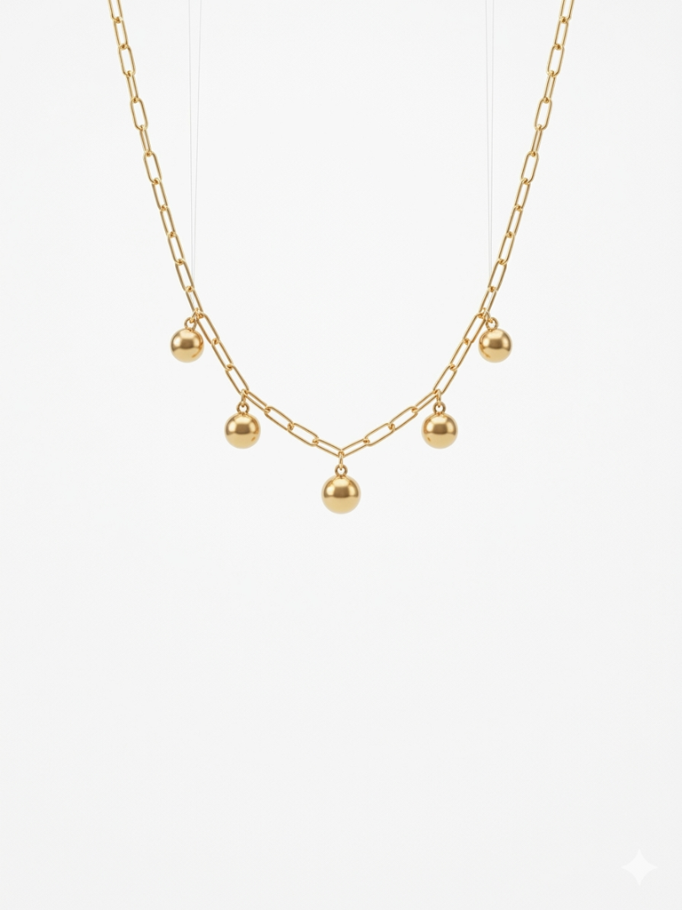 Golden Orbit Necklace : Le259
