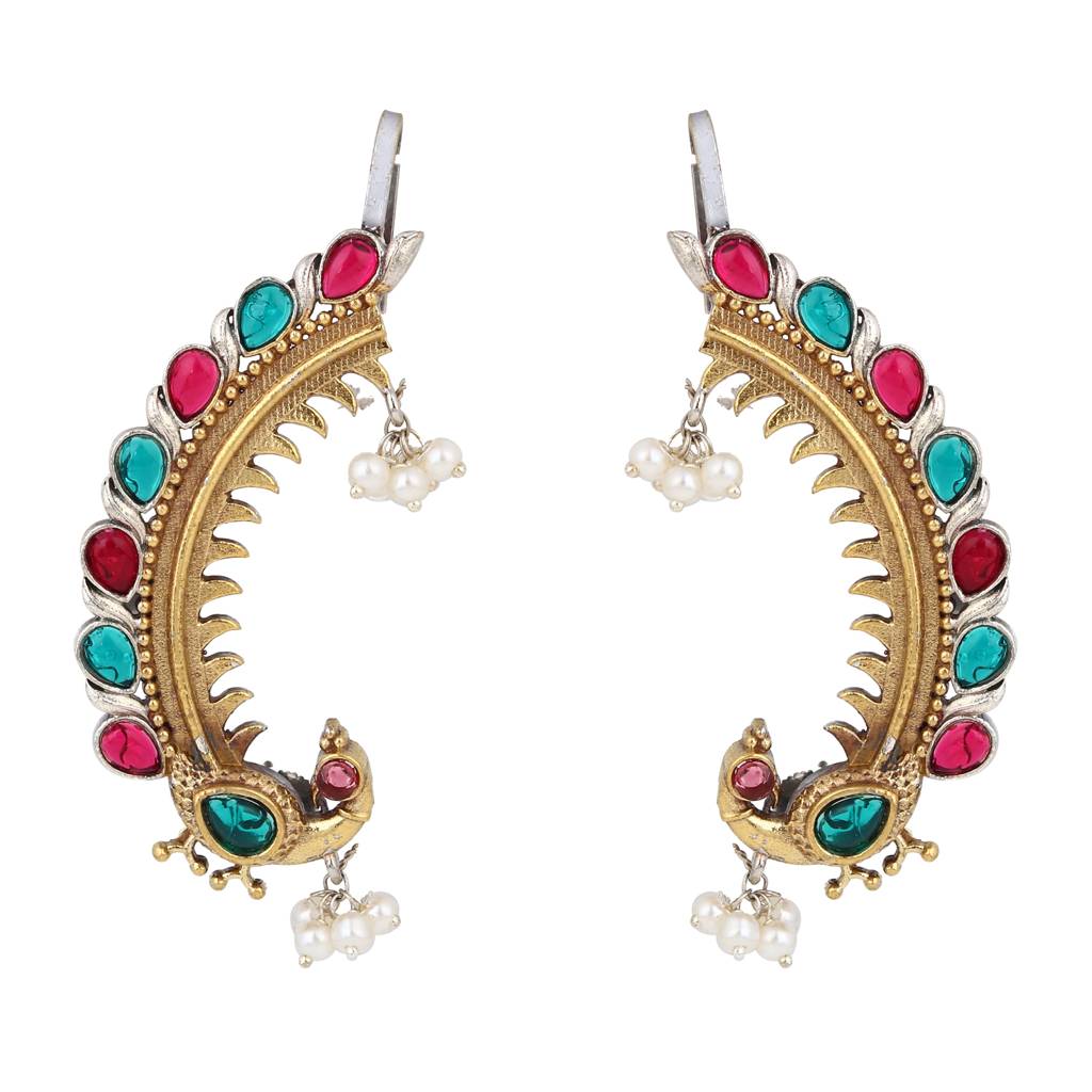 Peacock Crescent Earrings : S24ANER554MLT