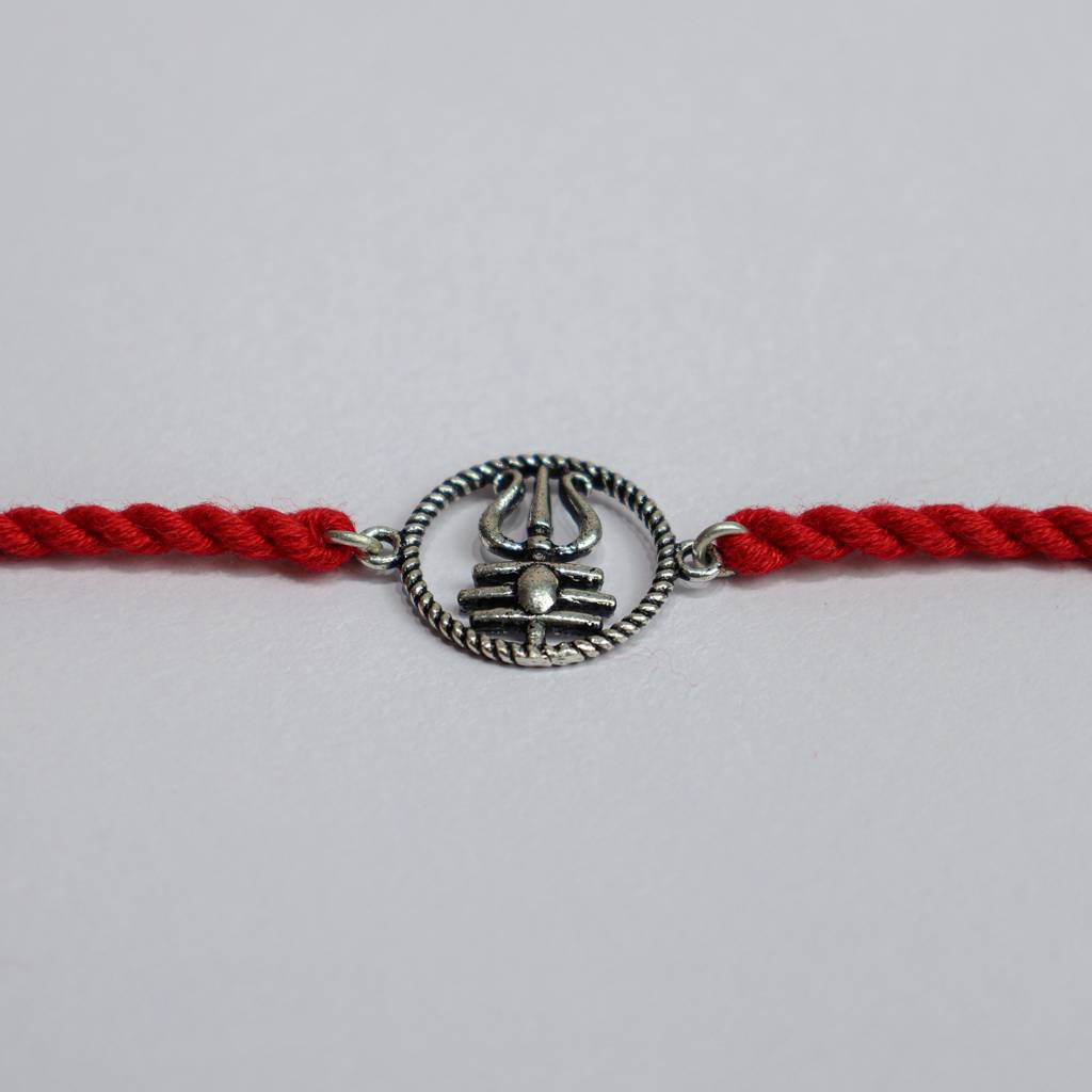 925 Silver Rakhi| Shivaay Trinetra Silver Rakhi : SPRK0134