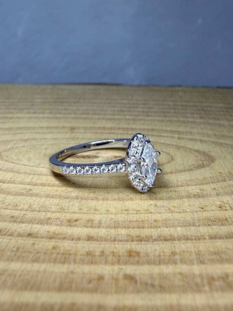 Lunar Rise 0.8Ct Moissanite Engagement Ring : GJRG0020RG925293