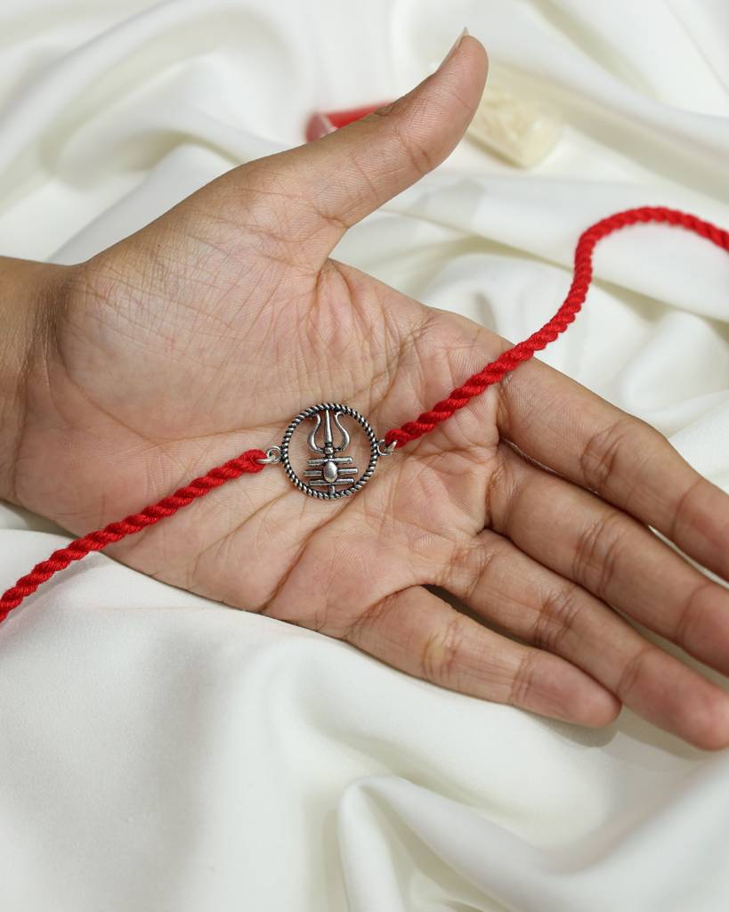 925 Silver Rakhi| Shivaay Trinetra Silver Rakhi : SPRK0134