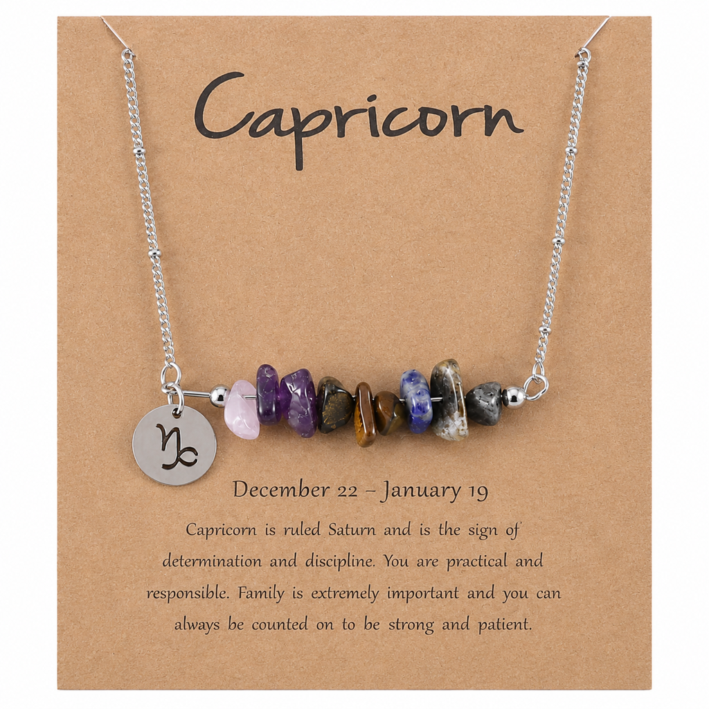 Zodiac Sign Necklaces- Capricorn : 00088-Capricorn