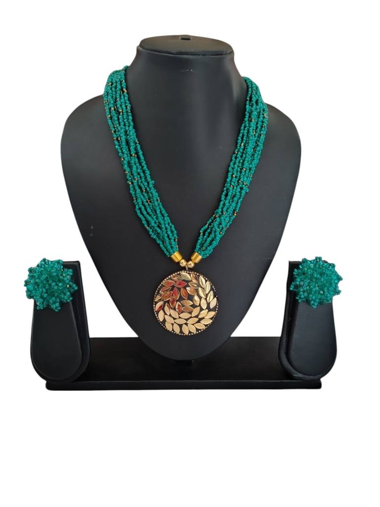All-Day Statement Beaded Necklace Set : BDE-SEG-TBOL-NWE-006