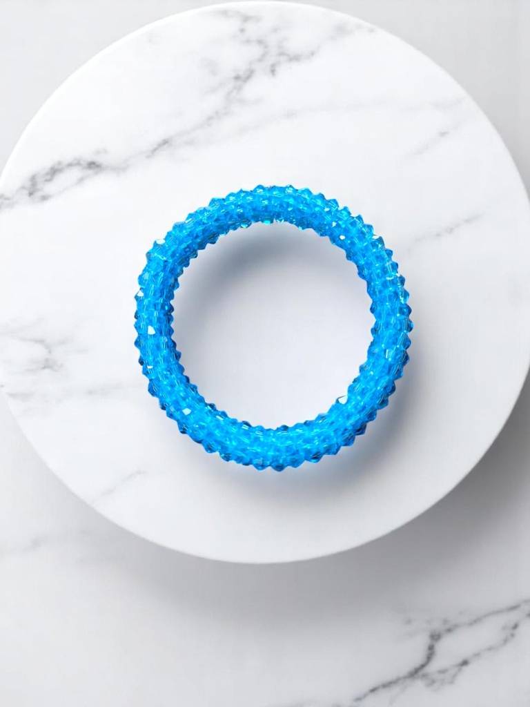 Unisex Crystal Bloom – Adjustable Crystal Bead Bracelets : CRY-SKY-BLT-ONB-107