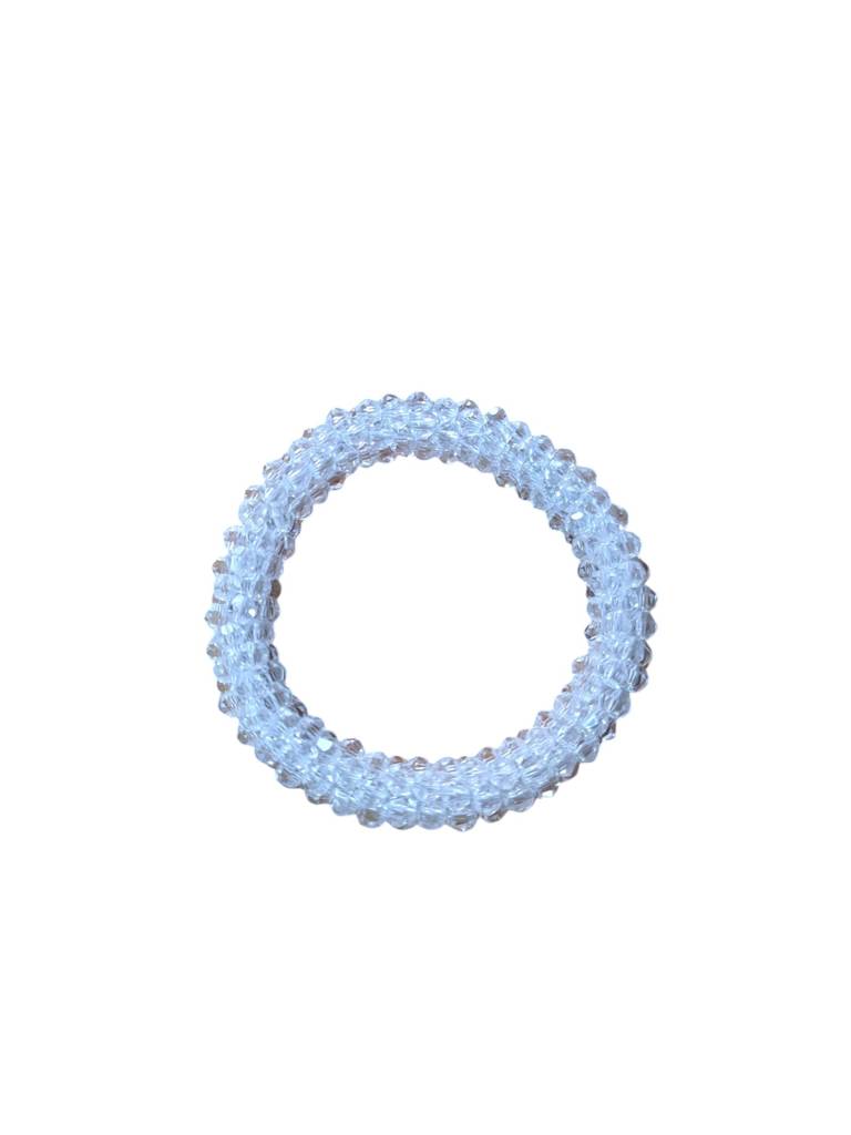 Unisex Crystal Bloom – Adjustable Crystal Bead Bracelets : CRY-WHT-BLT-ONB-042