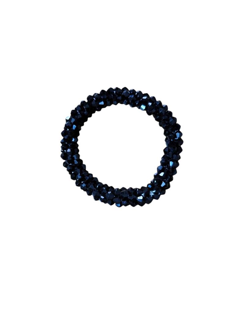 Unisex Crystal Bloom – Adjustable Crystal Bead Bracelets : CRY-BLK-BLT-ONB-039