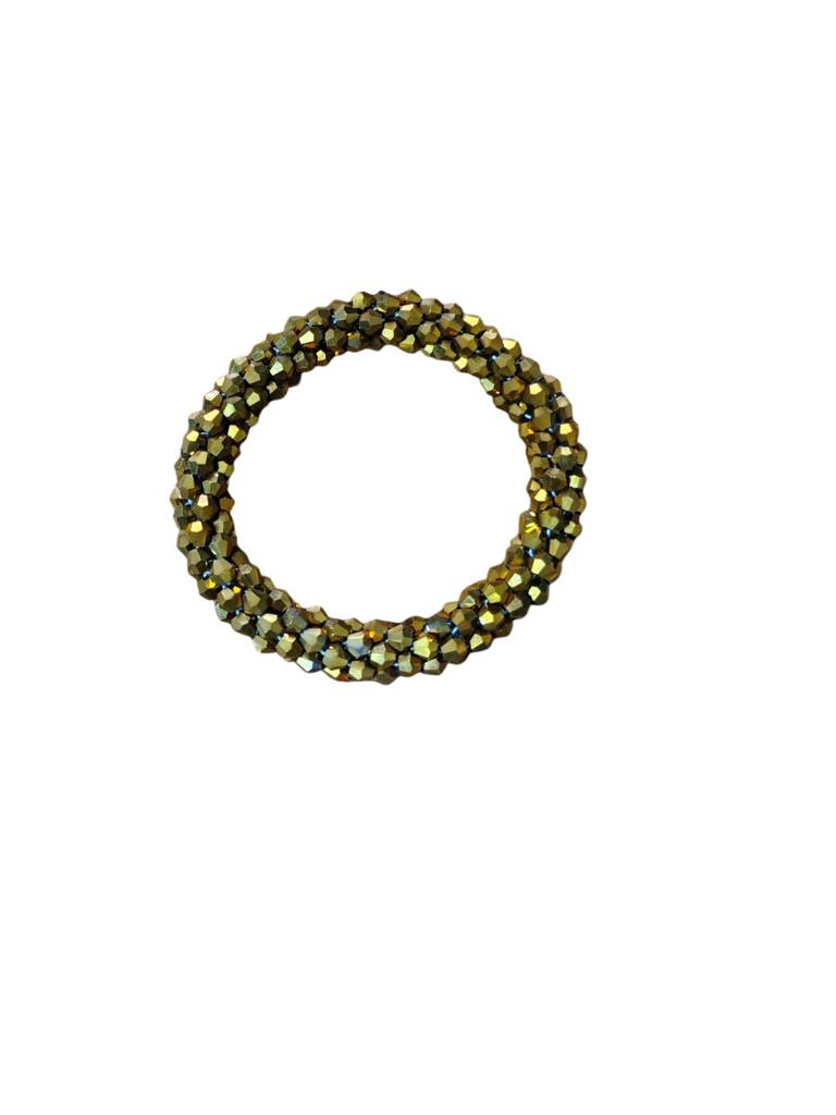 Unisex Crystal Bloom – Adjustable Crystal Bead Bracelets : CRY-GLD-BLT-ONB-041