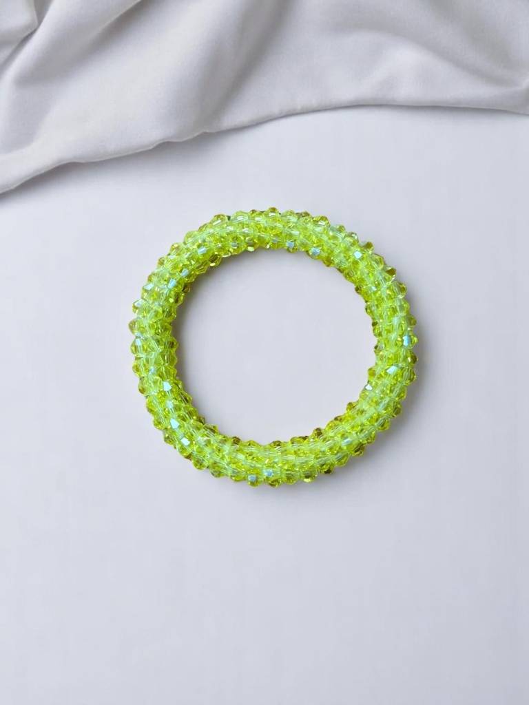 Unisex Crystal Bloom – Adjustable Crystal Bead Bracelets : CRY-LMY-BLT-ONB-114