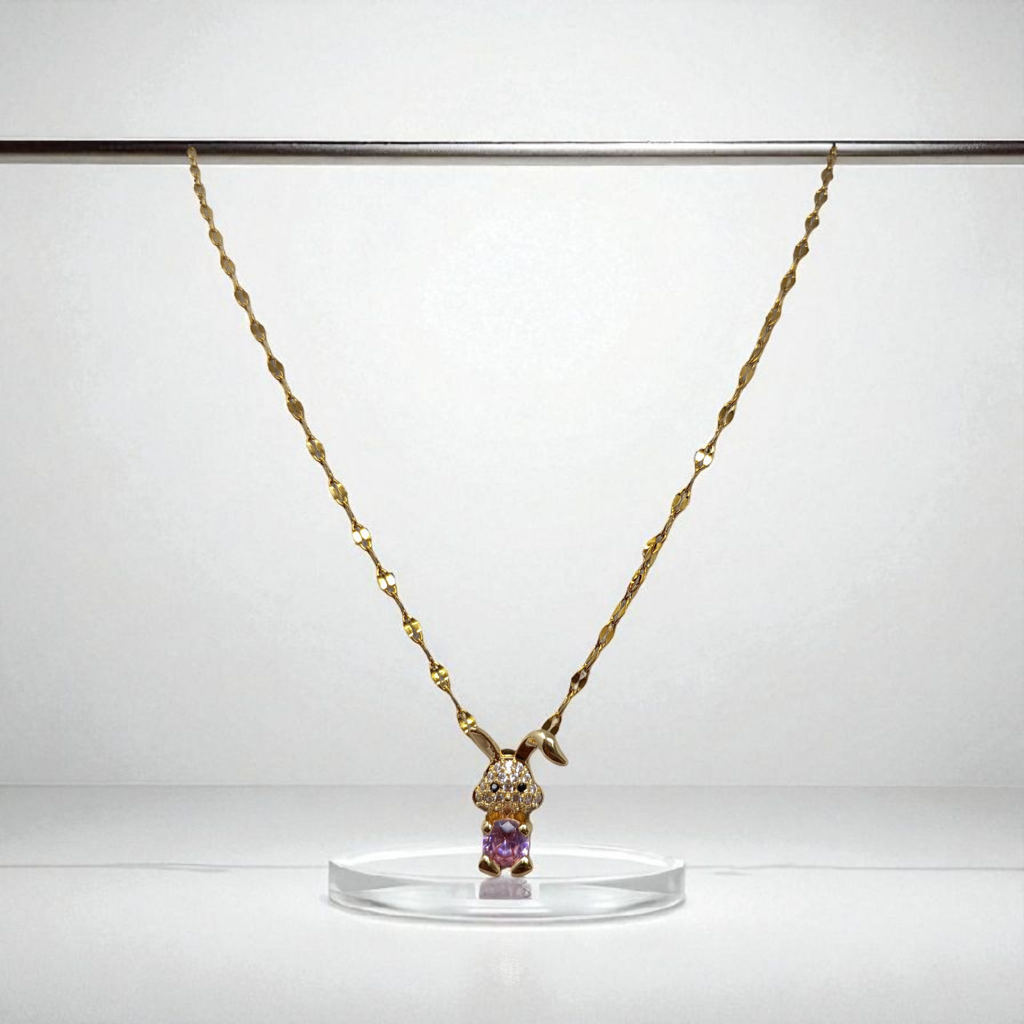 Astria Bunny Blush Luxe Set (Necklace + Earrings + Heart Ring) : AST-NEK-0013AST-EAR-0027AST-RIN-0024