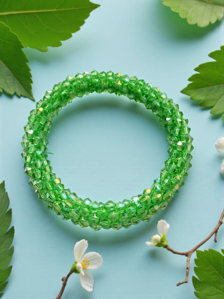 Unisex Crystal Bloom – Adjustable Crystal Bead Bracelets : CRY-PSG-BLT-ONB-040