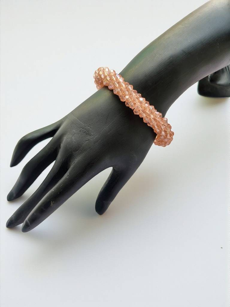 Unisex Crystal Bloom – Adjustable Crystal Bead Bracelets : CRY-PCH-BLT-ONB-112