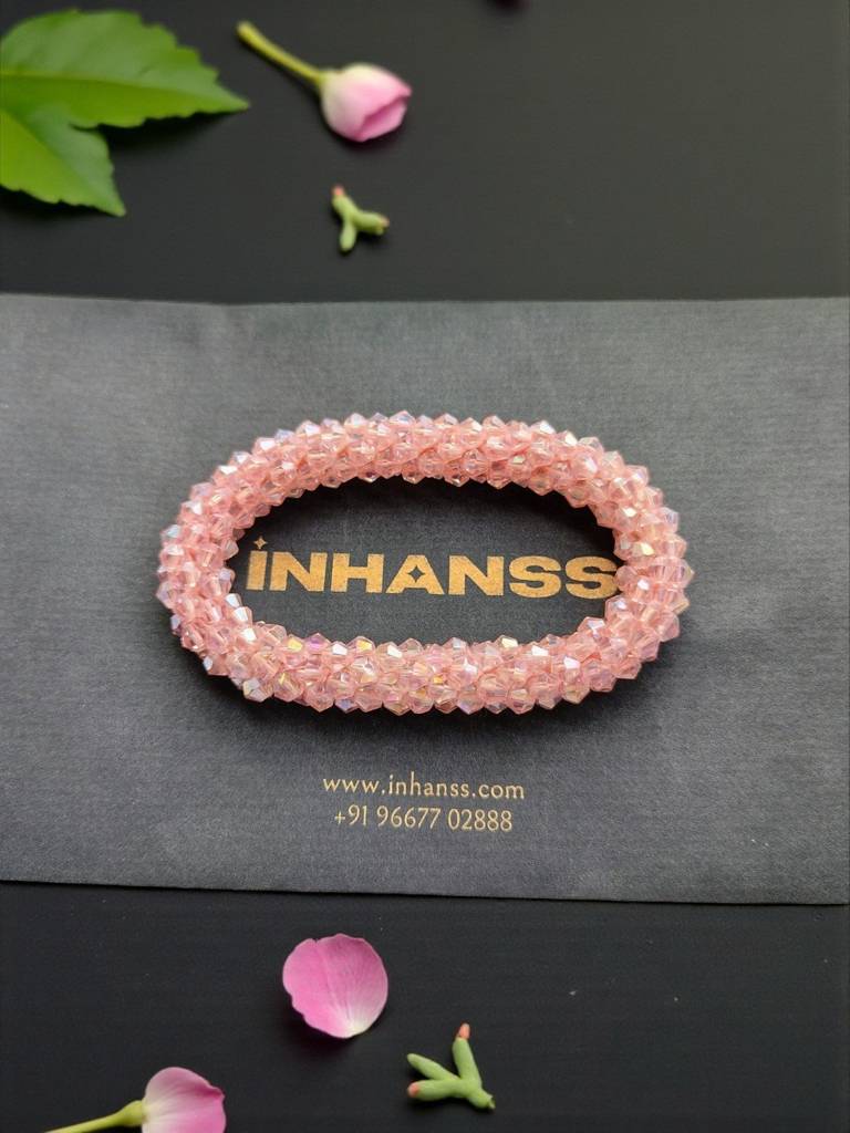Unisex Crystal Bloom – Adjustable Crystal Bead Bracelets : CRY-BBP-BLT-ONB-115