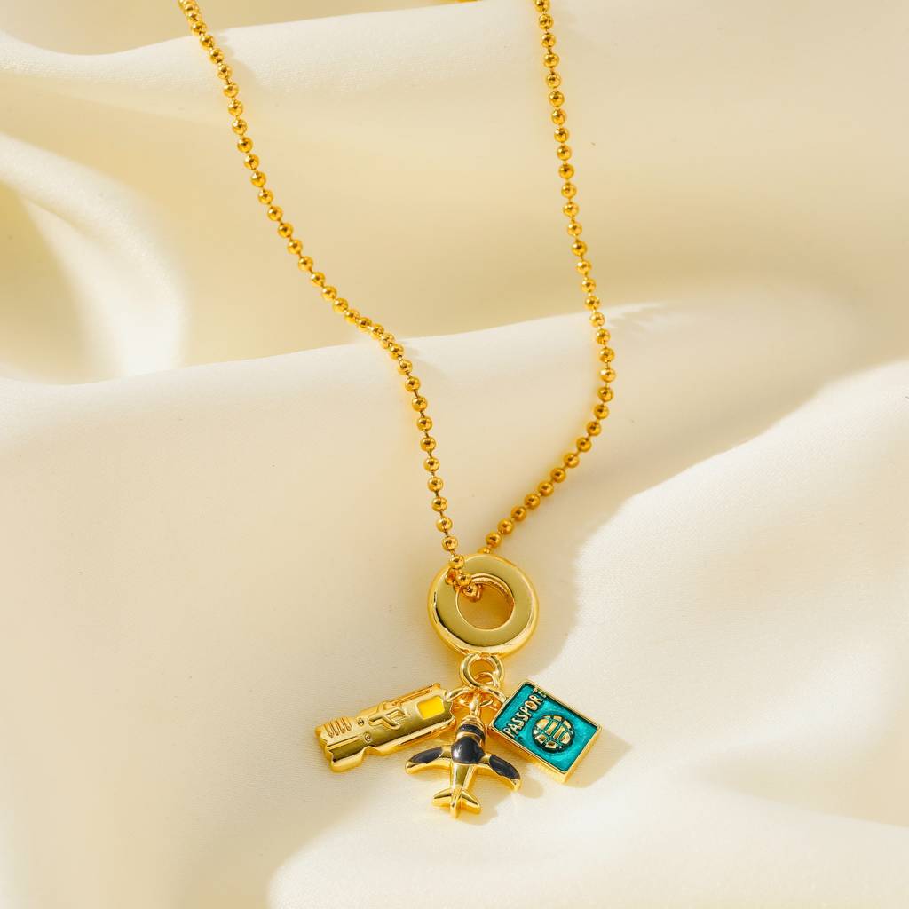 Jet Setter Charm Necklace : Le189