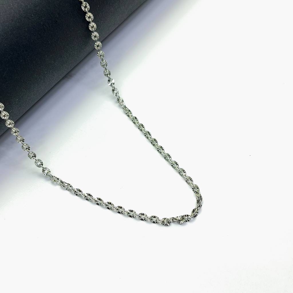 Delicate Shimmer 925 Silver Chain – Modern Minimalist Jewelry : CHN-140018