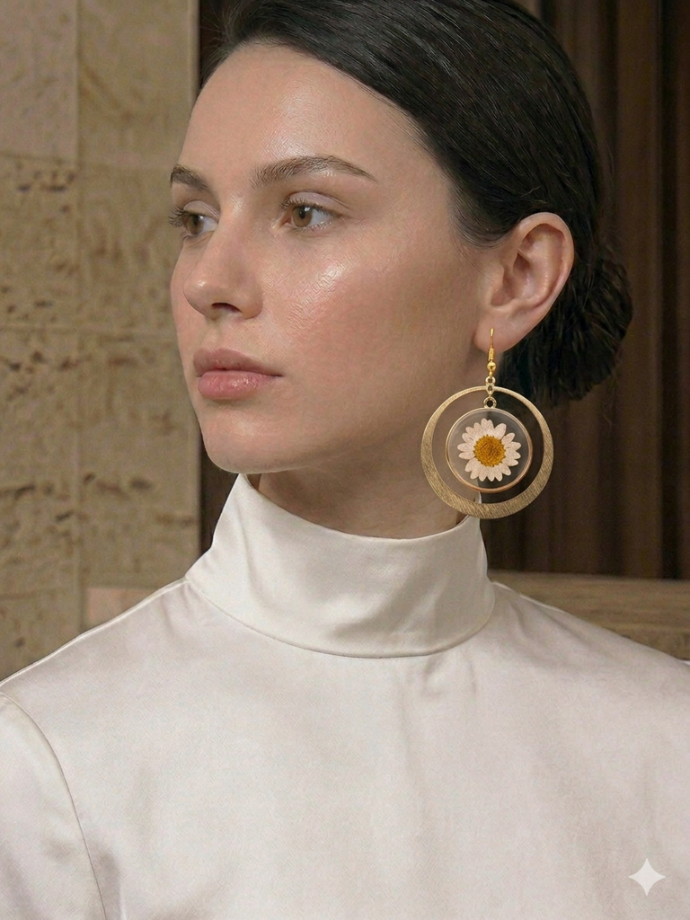 Daisy Resin Earrings : Le208