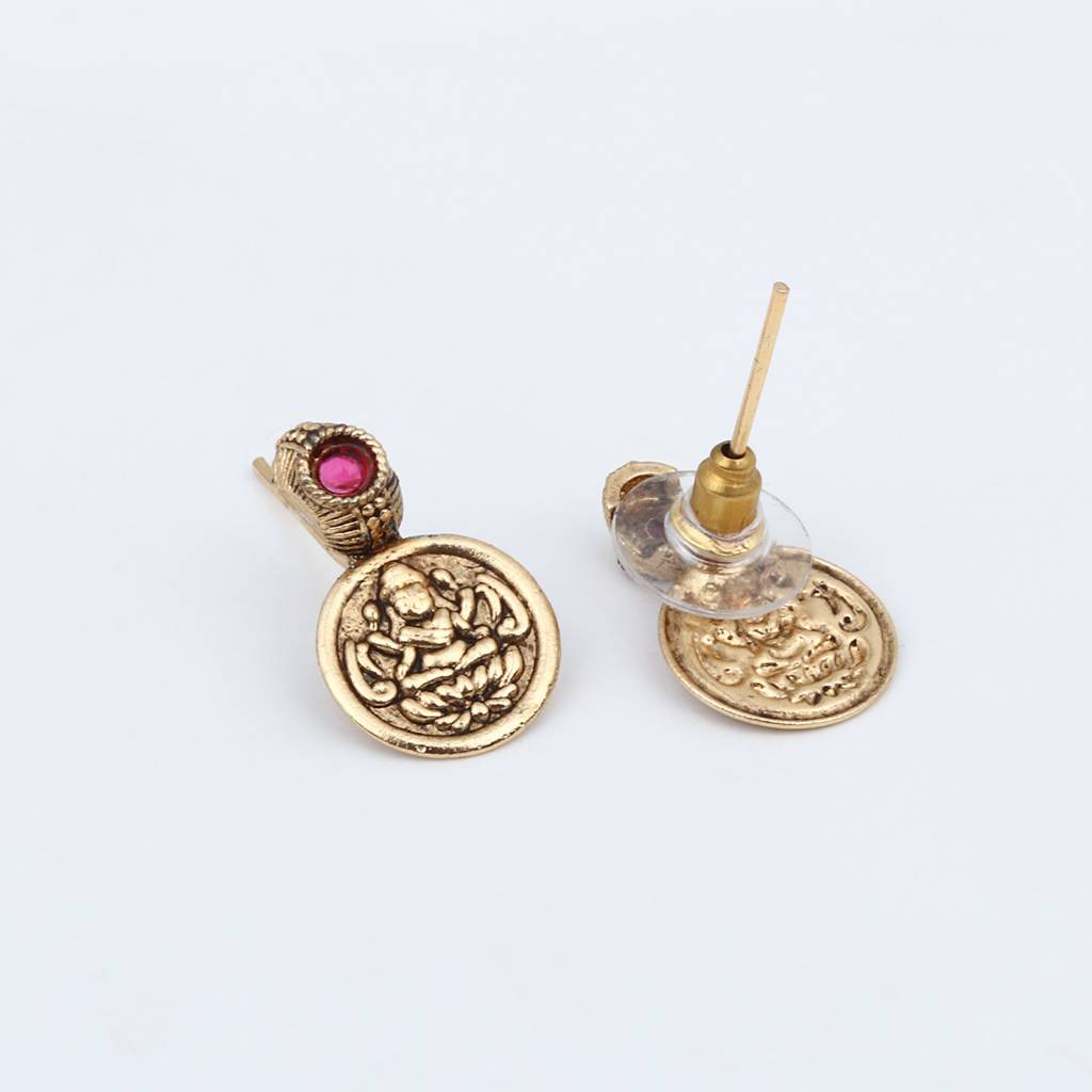 Gold Plated Laxmi Coin Necklace Set : S24MRNKS490MLT