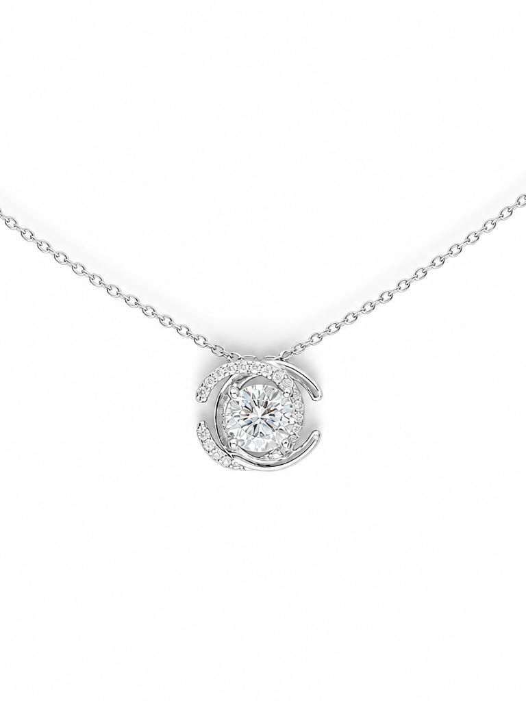 Sylvaine Moissanite Pendant : GJPD0018PD925157