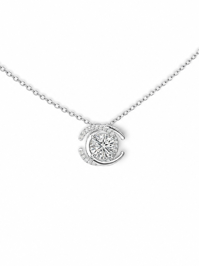 Sylvaine Moissanite Pendant : GJPD0018PD925157