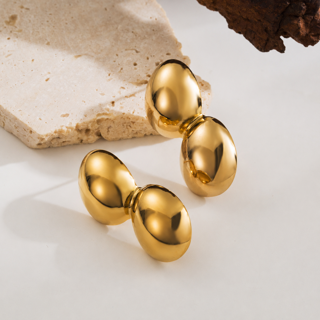 Golden Orbit Drop Earrings : LN00124