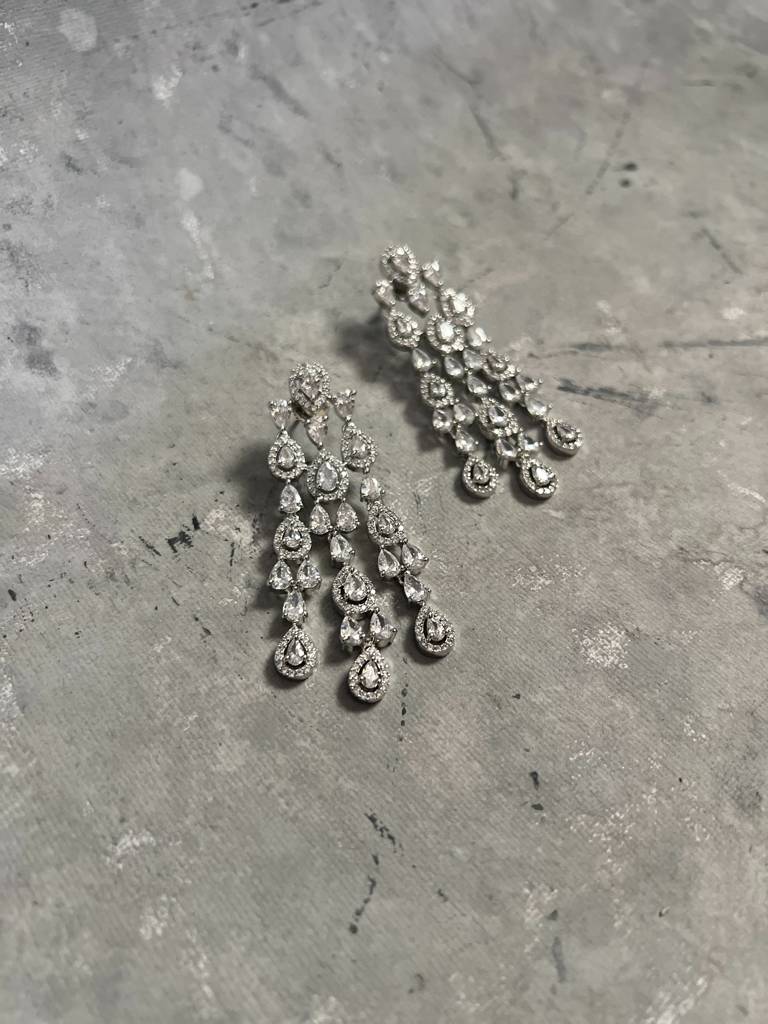 Zircon Cascading Chandelier Earrings : PR-981