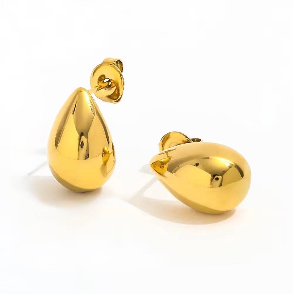 Golden Solstice Teardrops Earrings - Skin Safe, Elegant Party Occasion : 1004952