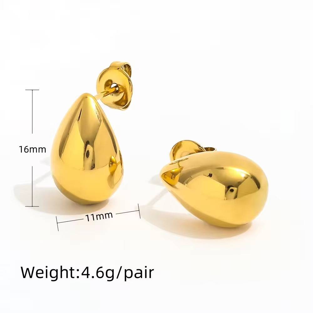 Golden Solstice Teardrops Earrings - Skin Safe, Elegant Party Occasion : 1004951