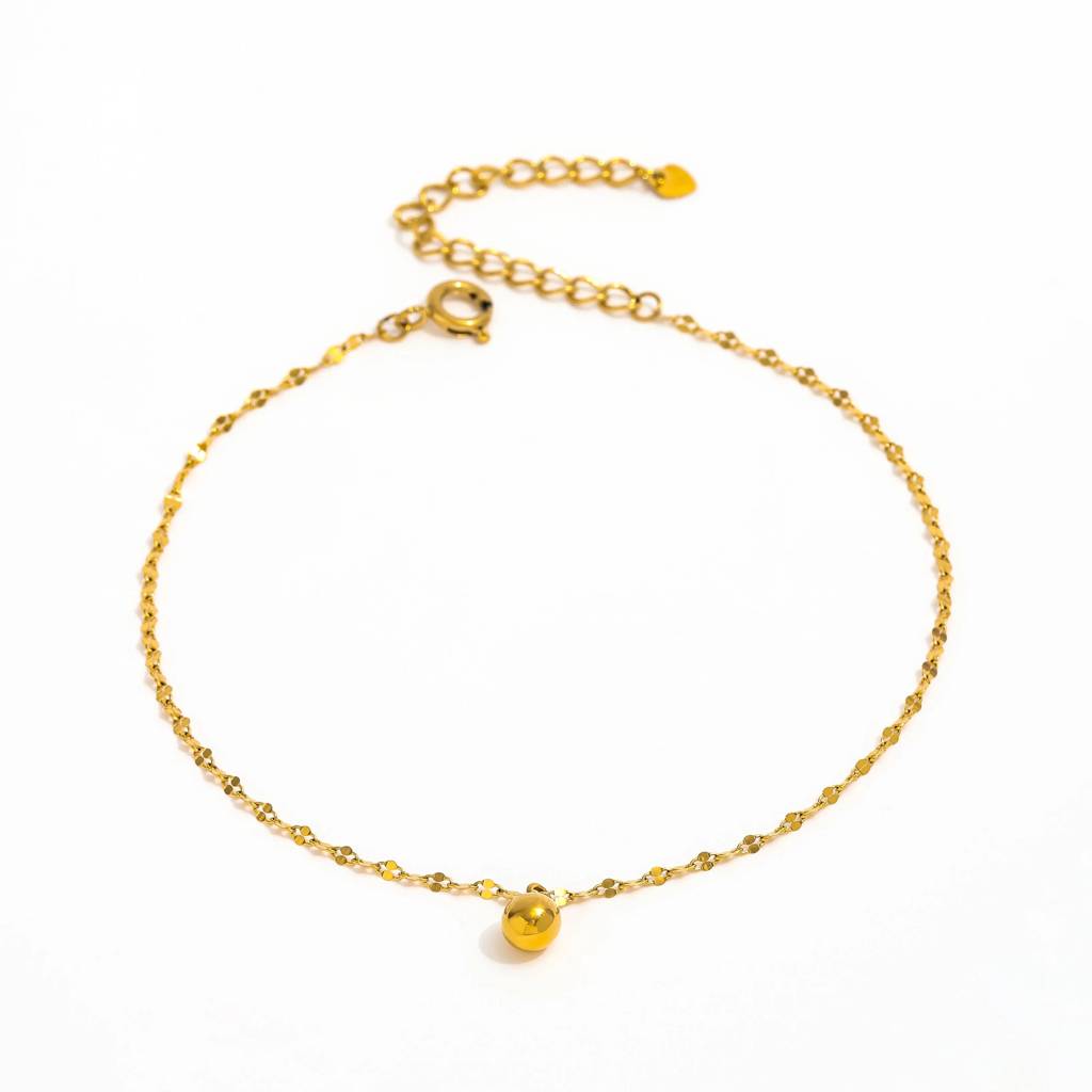 Twinkle Bead Anklet - Waterproof, Skin Safe, Summer Casual Jewellery : 100521
