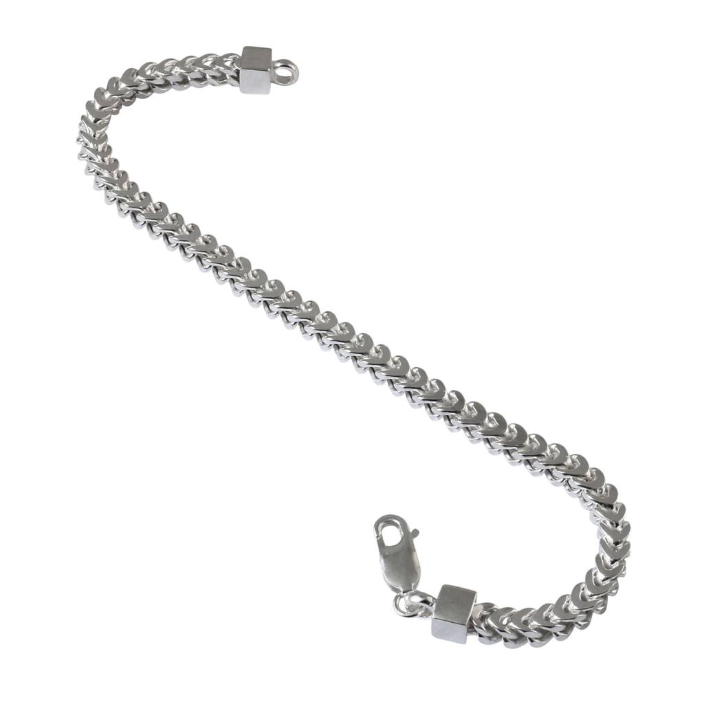 925 Silver Flat Cuban Chain Bracelet For Men & Women : ZIRAK-Bracelet-175
