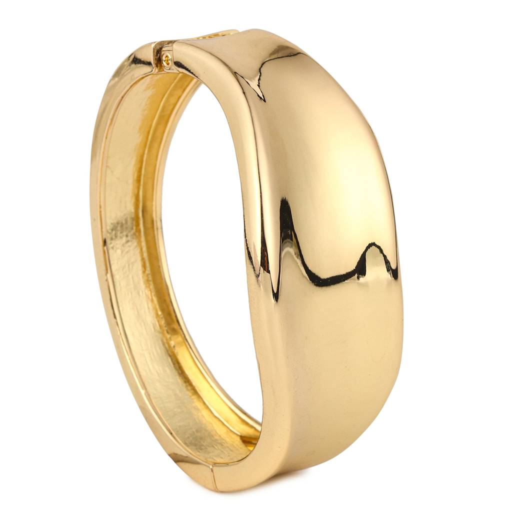 Molten Wave Sculpt Bangle : WBR296WCGLD