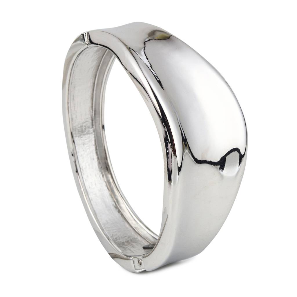 Molten Wave Sculpt Bangle : WBR296WCSLV