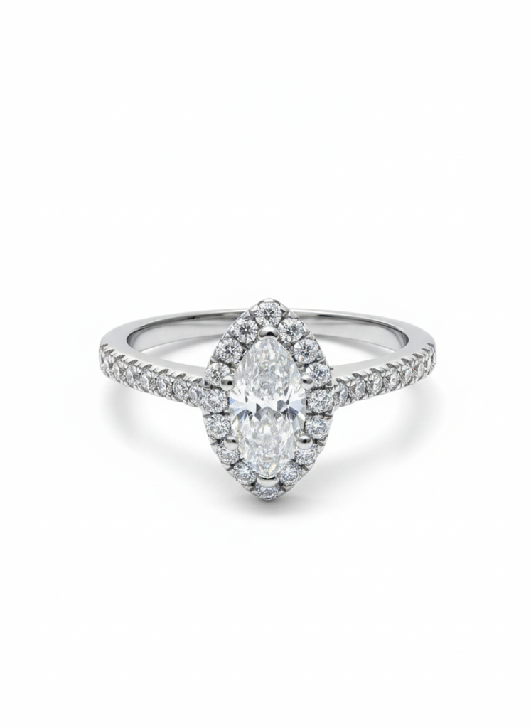 Lunar Rise 0.8Ct Moissanite Engagement Ring : GJRG0020RG925293