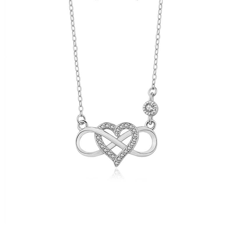 Brd Jewelry 925 Sterling Silver Infinity Heart Necklace For Women & Girls : BRD293125