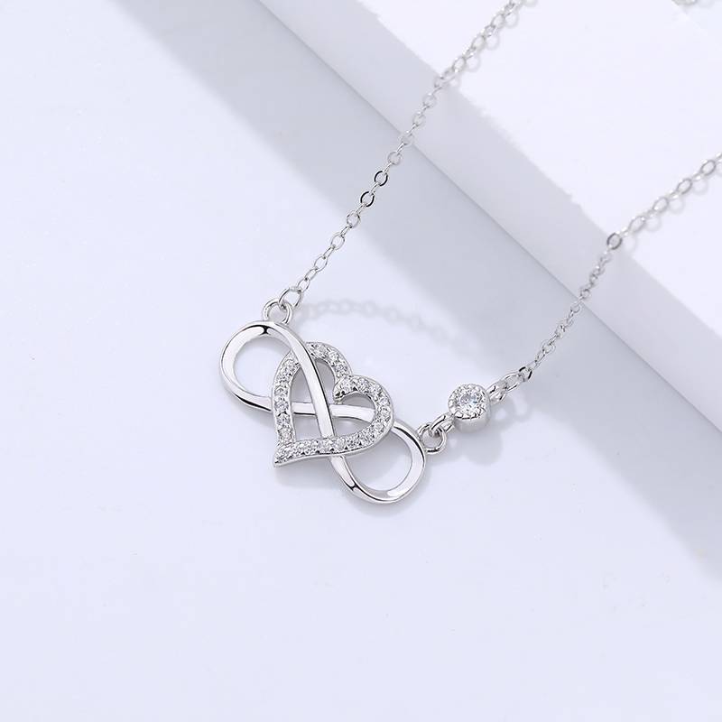 Brd Jewelry 925 Sterling Silver Infinity Heart Necklace For Women & Girls : BRD293125