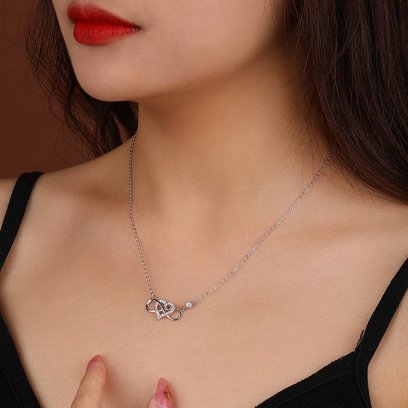 Brd Jewelry 925 Sterling Silver Infinity Heart Necklace For Women & Girls : BRD293125