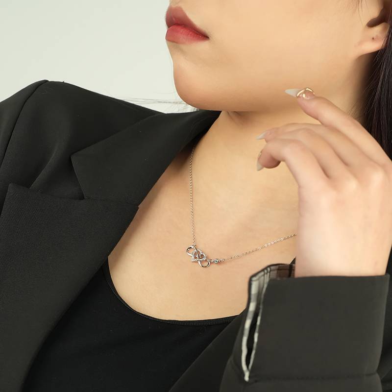 Brd Jewelry 925 Sterling Silver Infinity Heart Necklace For Women & Girls : BRD293125