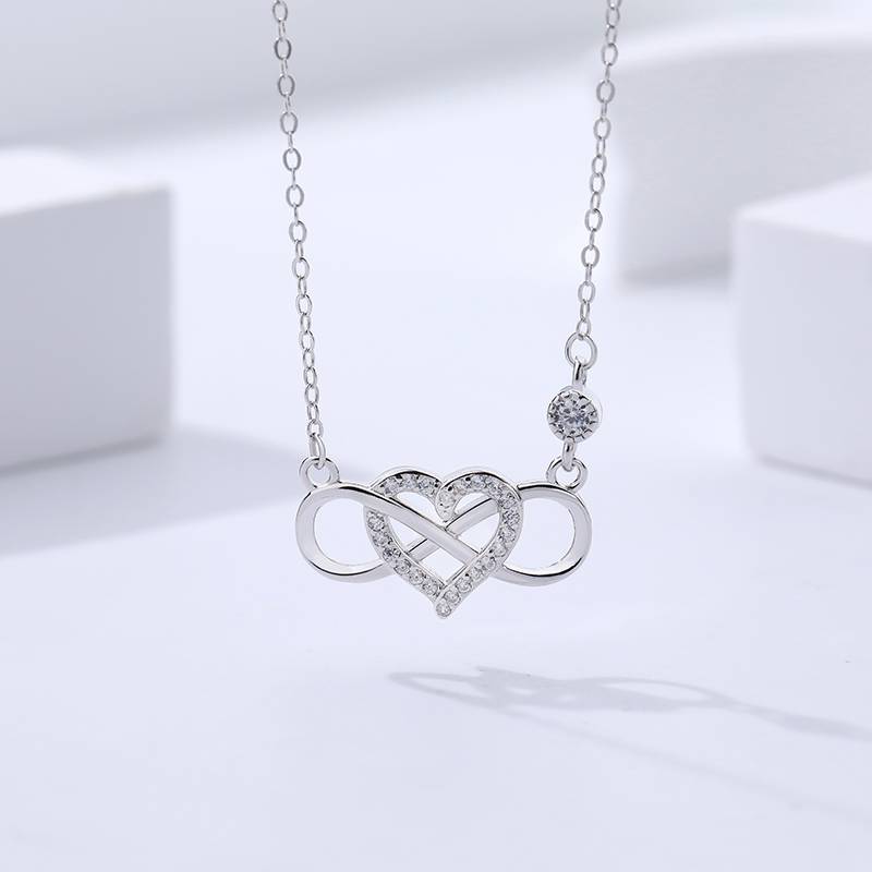 Brd Jewelry 925 Sterling Silver Infinity Heart Necklace For Women & Girls : BRD293125